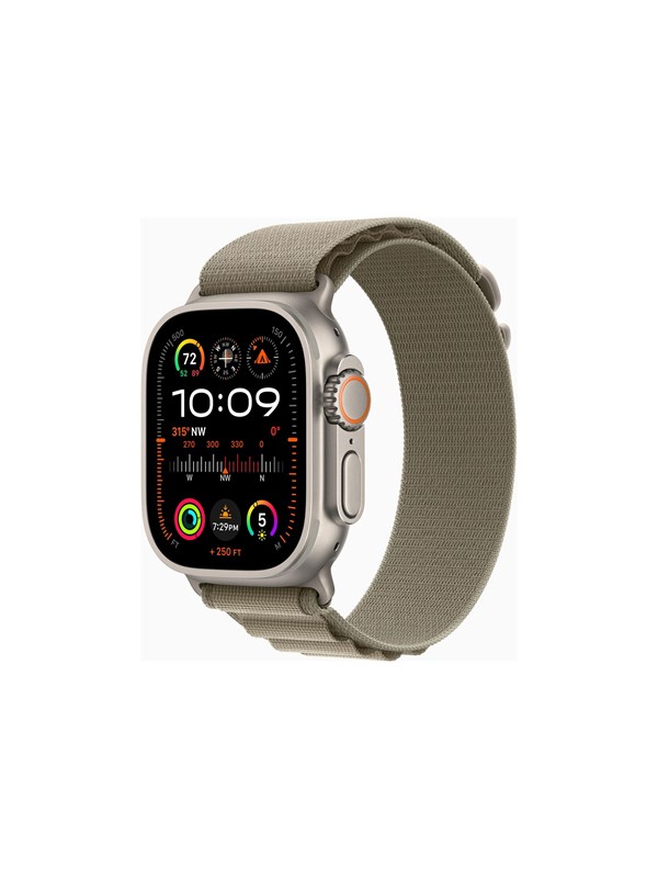 Apple Watch Ultra 2 Gps Cellular 49mm Titanium Case With Olive Alpine Loop