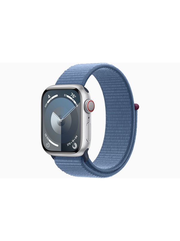 Apple Watch Series 9 Gps Cellular 41mm Silver Aluminium Case With Winter Blue Sport Loop