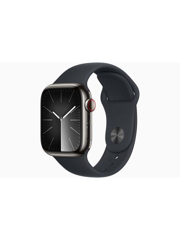 Apple Watch Series 9 Gps Cellular 41mm Graphite Stainless Steel Case With Midnight Sport Band M/l