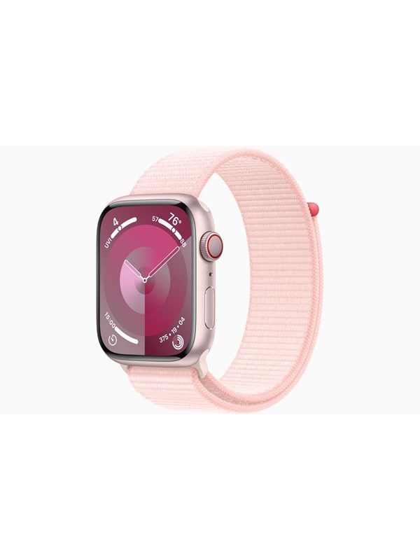 Apple Watch Series 9 Gps Cellular 45mm Pink Aluminium Case With Light Pink Sport Loop