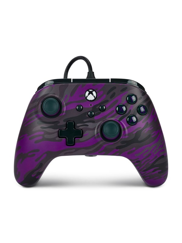 Powera Advantage Handkontroll Med Sladd Till Xbox Series X|s Lila Kamouflage Wired Controller Microsoft Xbox Series S