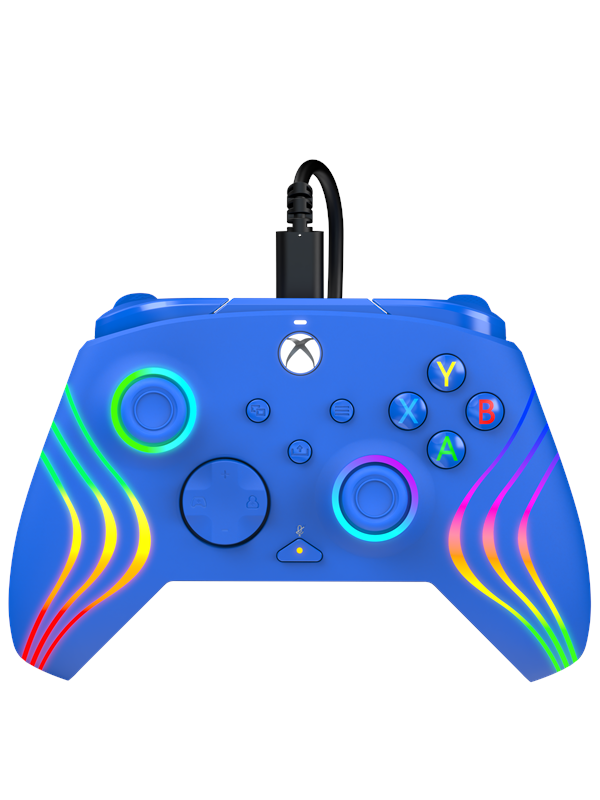 Pdp Afterglow Wave Blue Wired Controller Microsoft Xbox One