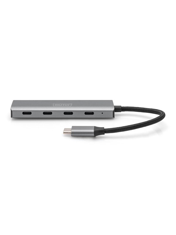 DIGITUS 4-Port USB-C Hub USB Hub - 4 porte - Grey