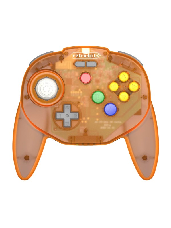 Retro-Bit Tribute 64 Wireless (Orange Hawk) - Wireless Controller - Nintendo 64