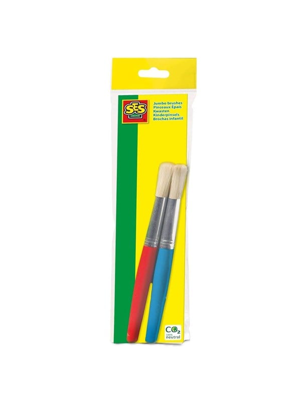 Produktfoto för SES Creative Children''s Jumbo Paint Brushes, Penselset för barn, 2 styck