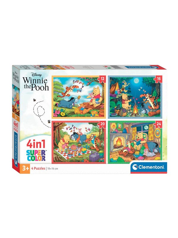 Clementoni Jigsaw Puzzle Color Disney Winnie the Pooh 4in1 Golv