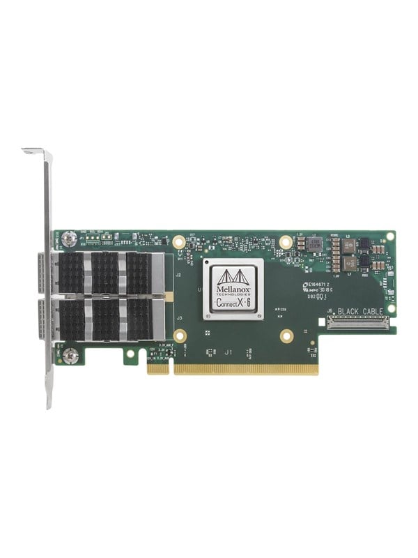 Mellanox ConnectX-6 VPI MCX653106A-ECAT - Single Pack - network adapter - PCIe 4.0 x16 - 100Gb Ethernet / 100Gb Infiniband QSFP56 x 2