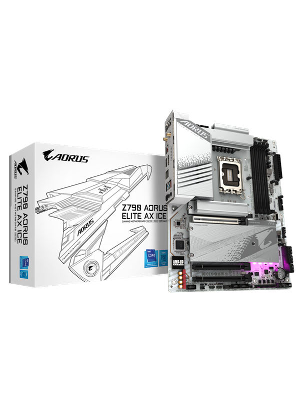 Gigabyte Z790 Aorus Elite Ax Ice Moderkort Intel Z790 Intel Lga1700 Socket Ddr5 Ram Atx