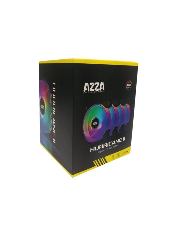 AZZA Hurricane II - case fan - Chassi fläkt - 120mm - Svart