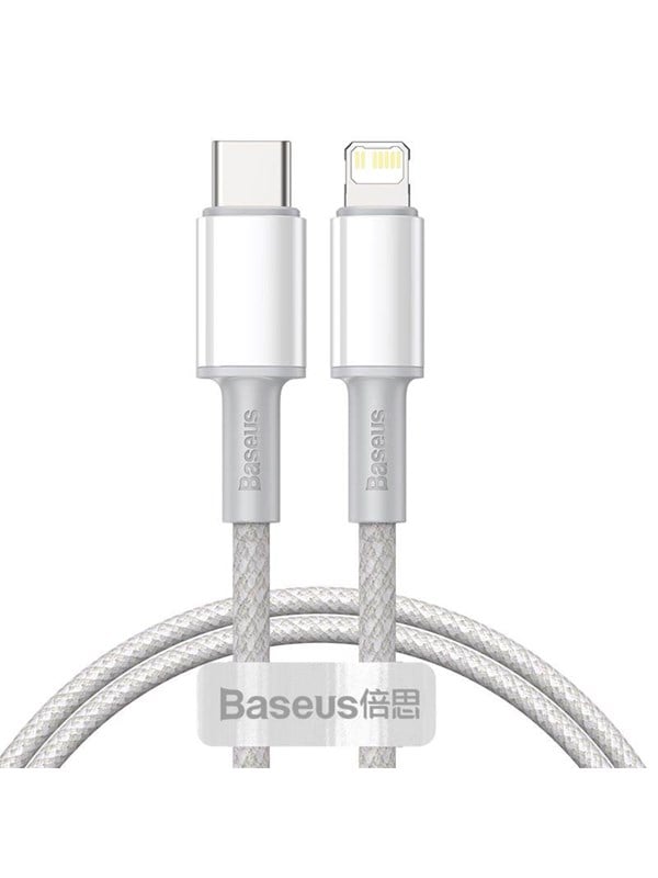 Baseus High Density Braided Cable Type-C to Lightning PD 20W 1m (white)