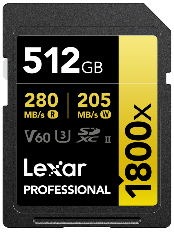 Lexar Professional Gold 1800x Sd 280mb/s 512gb