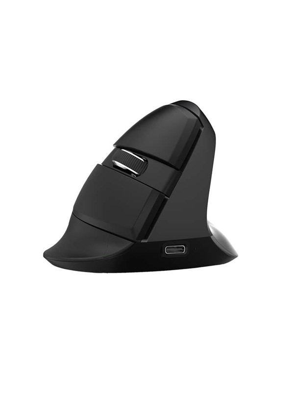 Delux Wireless Vertical Mouse Delux M618mini Bt 2.4g Rgb 4000dpi Iron Gray Vertical Mouse Optisk / Gyroskopiska 6 Knappar Svart