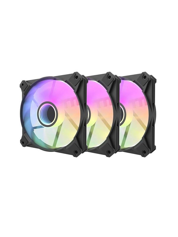 Darkflash Computer Fan Set Inf8 Argb 3in1 120x120 Black Chassi Flakt 120mm Svart