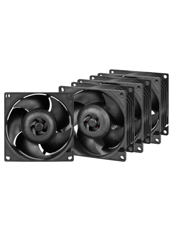 Arctic Server Fan S8038-7K - 4-pack - Chassi fläkt - 80mm - Svart