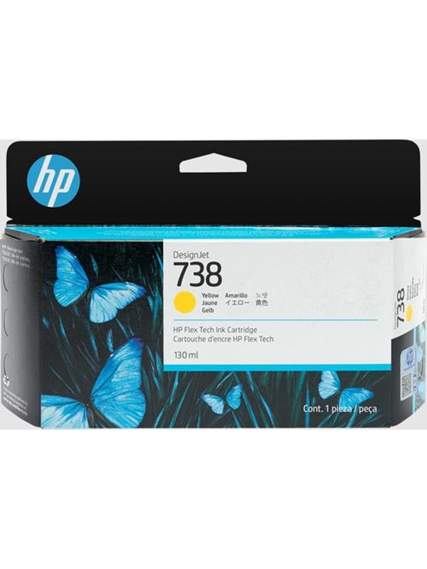 Produktfoto för Hp Bläck Gul 738 130ml - Designjet T850/t950
