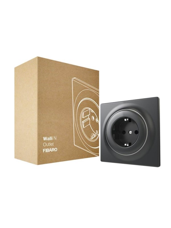 Fibaro Walli Outlet N type F Anthracite