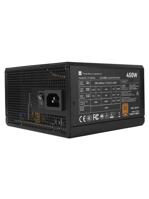 Thermalright TB S - Strömförsörjning - 450 Watt - 140 mm - ATX 3.0 - 80 Plus Bronze certificate