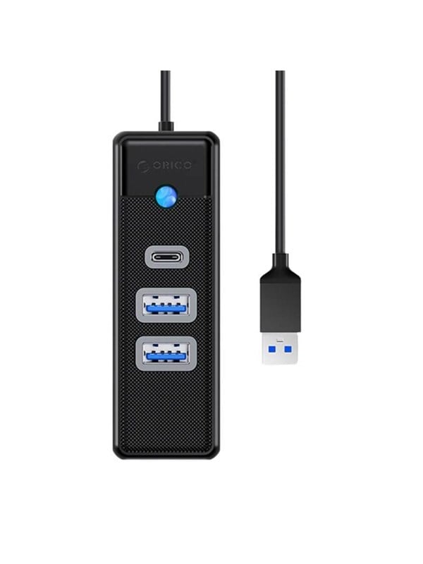 Orico Hub Adapter Usb To 2x Usb 3.0 Usb C 5 Gbps 0.15m Black Usb Hub Usb 3.0 3 Porte Svart