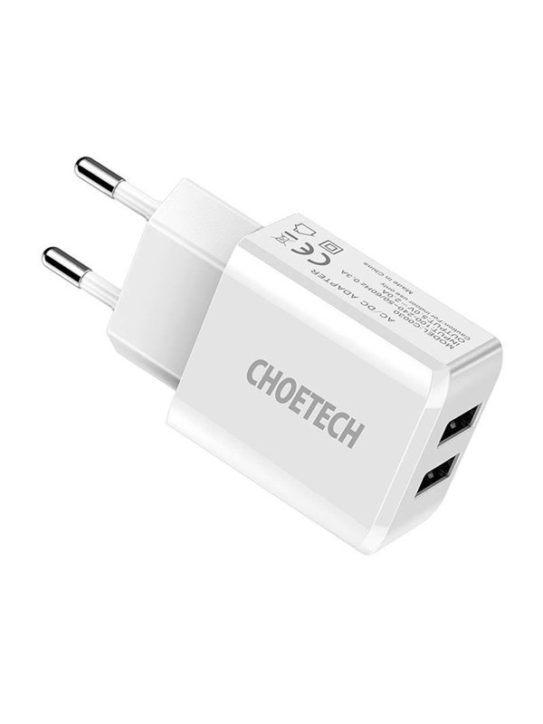 Choetech Power charger C0030 2A 2x USB (white)