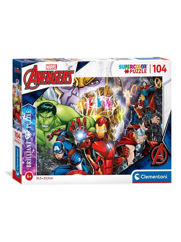 Clementoni Brilliant Puzzle Marvel Superheroes 104st. Golv