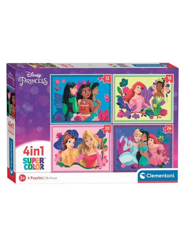 Clementoni Puzzles Disney Princess 4in1 Golv