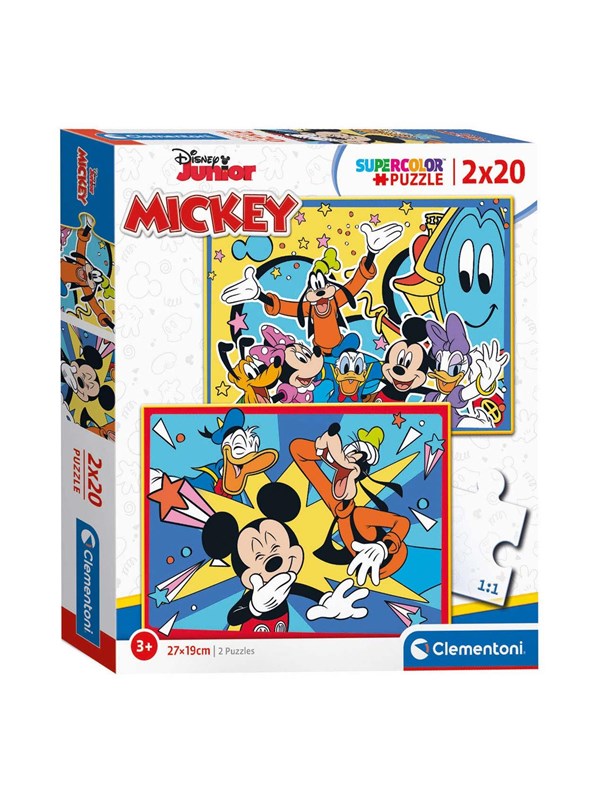 Clementoni Puzzle Mickey Mouse 2x20st. Golv