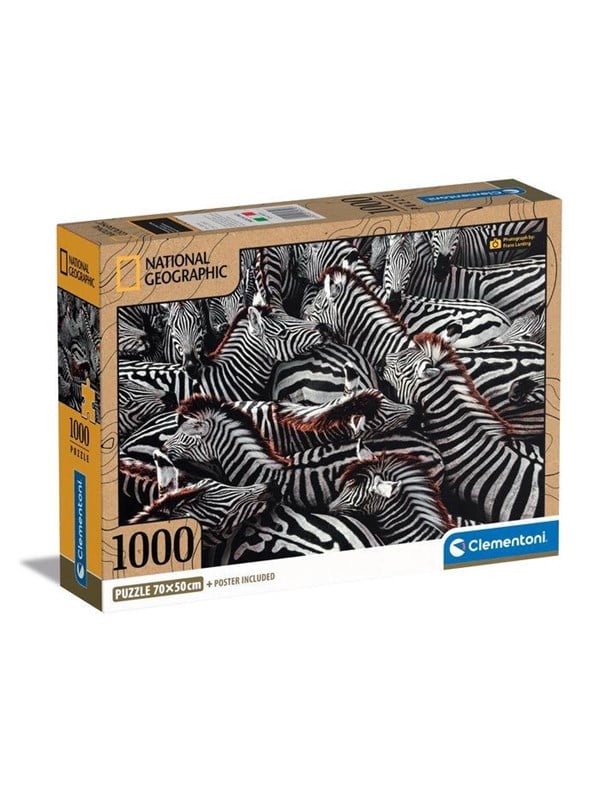 Clementoni Jigsaw Puzzle National Geographics - Zebra 1000 pcs. Golv