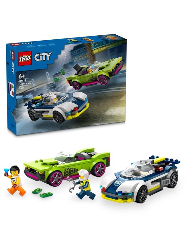 LEGO City 60415 Jakt med polisbil och muskelbil