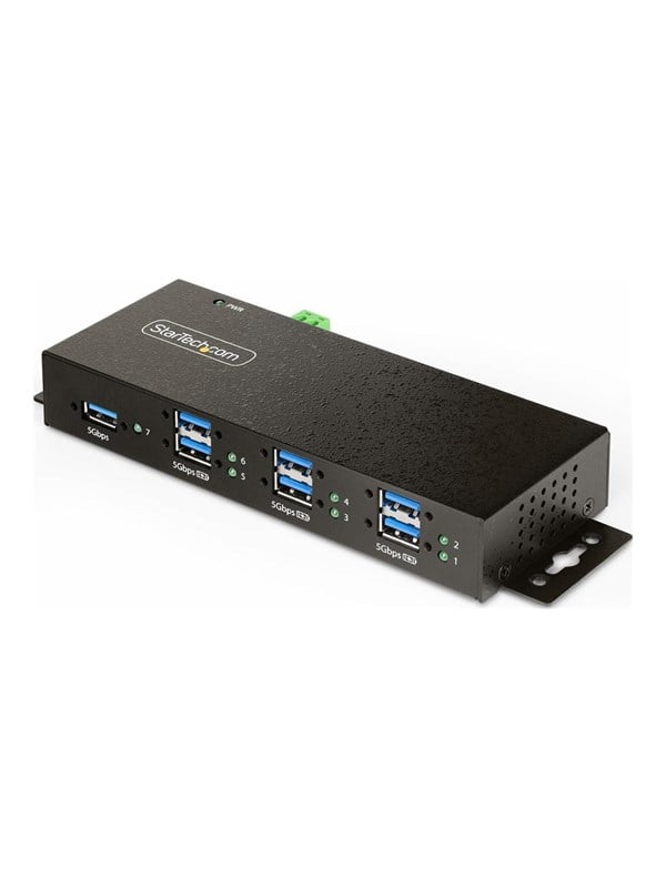 StarTech.com 5G7AINDRM-USB-A-HUB USB Hub - USB 3.2 - 7 porte - Svart
