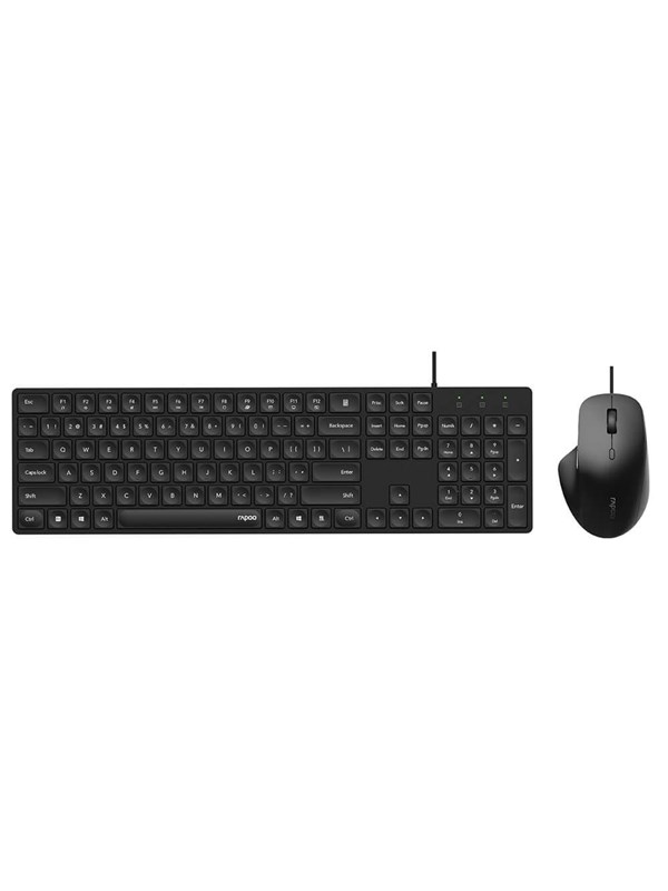 RAPOO NX8020 - Tastatur &amp; Mus set - Nordisk - Svart