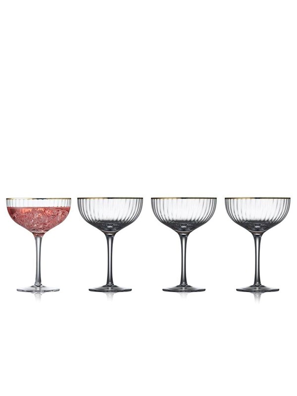 Lyngby Glas Palermo Cocktail glass 31 cl Gold 4 pcs.