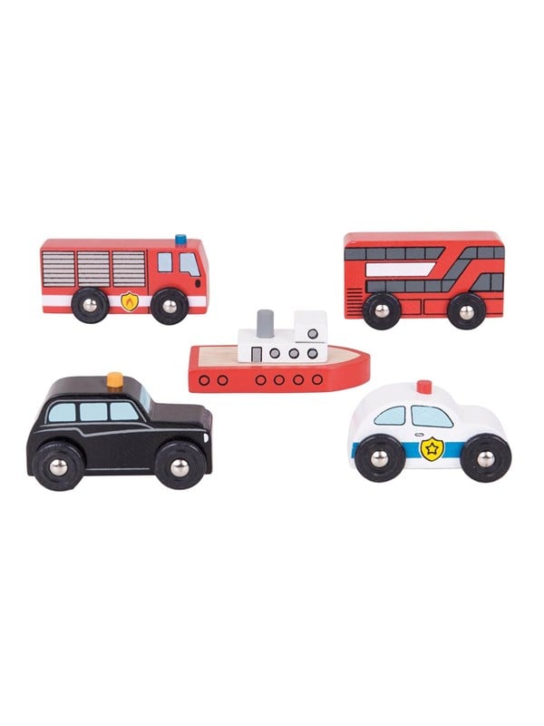 Bigjigs Wooden Vehicles 5pcs.