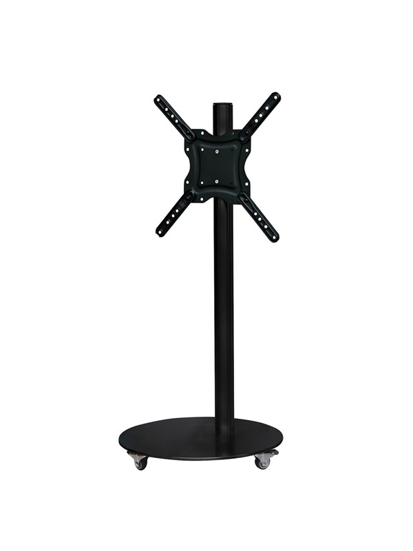 Sinox StandView TV-golvstativ med hjul och vridbar topp - 26"-65" - Mattsvart - Max 25 kg - recommended for 65"