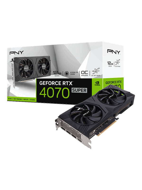 Pny Geforce Rtx 4070 Super Verto Dual Fan 12gb Gddr6x Ram Grafikkort