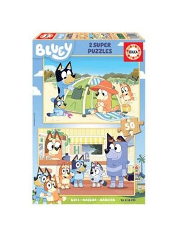 Produktfoto för Educa Bluey Träpussel (2x50-bitar)