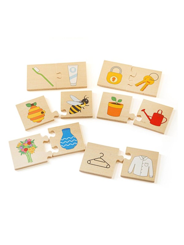 Bigjigs Wooden Jigsaw Puzzle Things That Go Together 32pcs. Trä