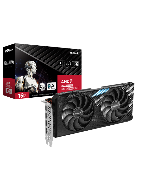 Asrock Radeon Rx 7900 Gre Challenger Oc 16gb Gddr6 Ram Grafikkort