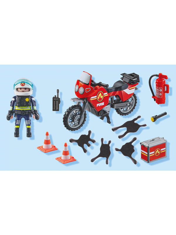 Playmobil Action - Brandmotorcykel &amp; oljeutsläppsincident