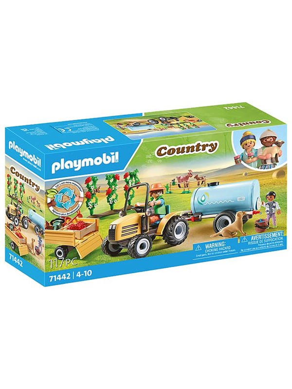 Playmobil Country - Traktor med släpvagn och vattentank