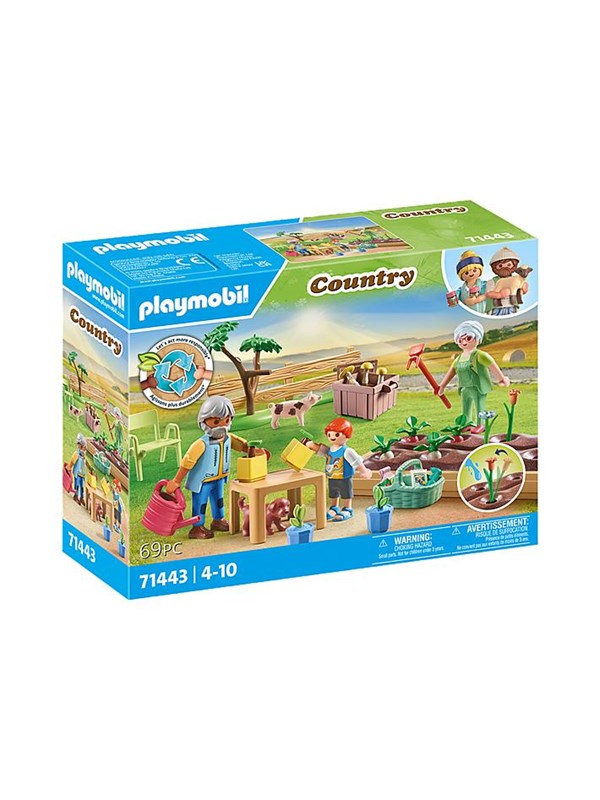 Playmobil Country - Idyllisk grönsaksträdgård med mor-/farföräldrar