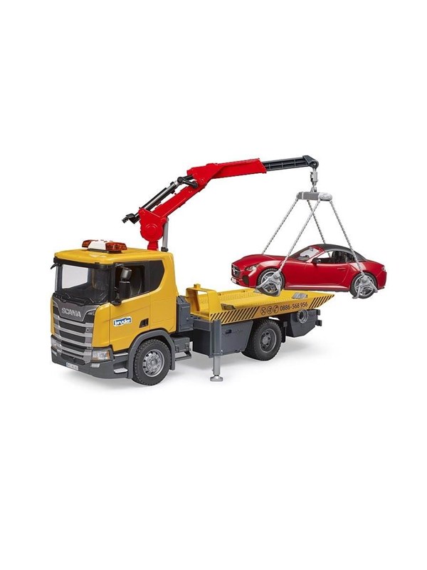 Bruder Scania Super 560R Tow Truck w LS + Roadster