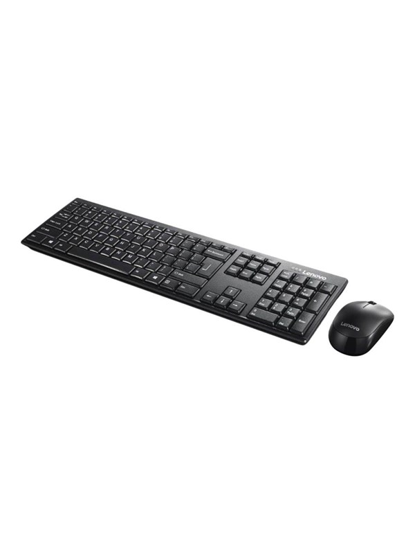 Lenovo 100 Wireless Combo - keyboard and mouse set - English - black - Tastatur & Mus set - Engelska - Svart