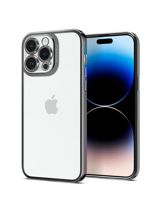 Spigen Optik Crystal - chrome gray - iPhone 14 Pro Max