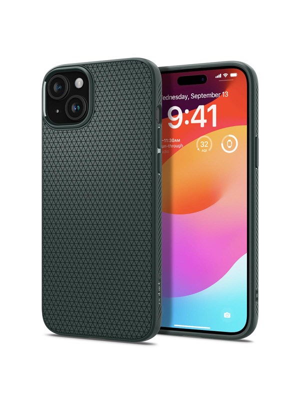 Spigen Liquid Air - abyss green - iPhone 15
