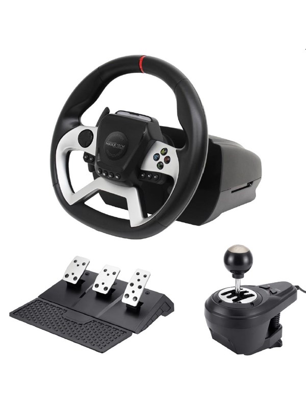 Maxx Tech Pro Ff Racing Wheel Kit Wheel 3 Pedal Set &amp; Shifter Wired Wheel Gamepad And Pedals Set Sony Playstation 4