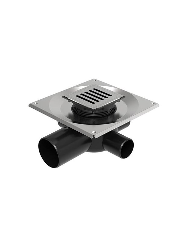 Unidrain Set 3 Square ClassicLine Column 10x10 Ø75 mm horizontal