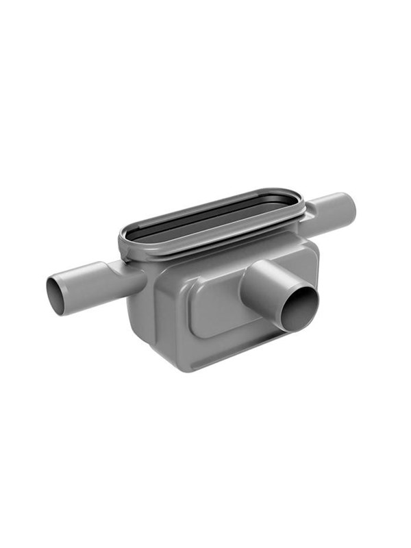 Unidrain Outlet unit Ø50 mm horizontal incl. two side inlets and water trap