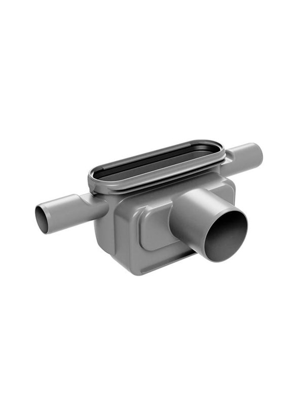 Unidrain Outlet unit Ø75 mm horizontal incl. two side inlets and water trap