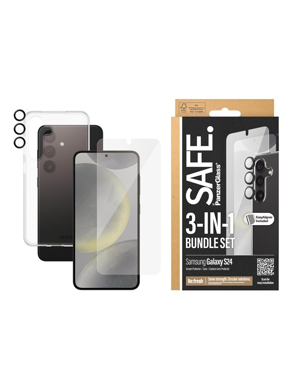 Safe. By Panzerglass 3 In 1 Pack Samsung Galaxy S24