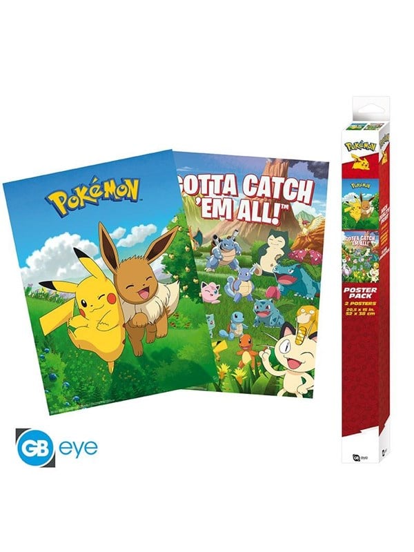 ABYstyle - POKEMON Set 2 Chibi Posters Environments (52x38cm) - Affisch